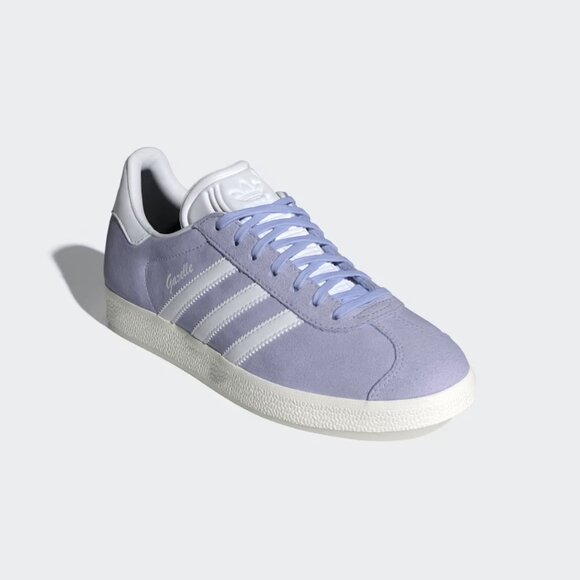 Adidas‎ Gazelle Shoes Sneakers Womens Size 8 Violet Upper 3-Stripes Lace-Up NWB - Picture 1 of 11